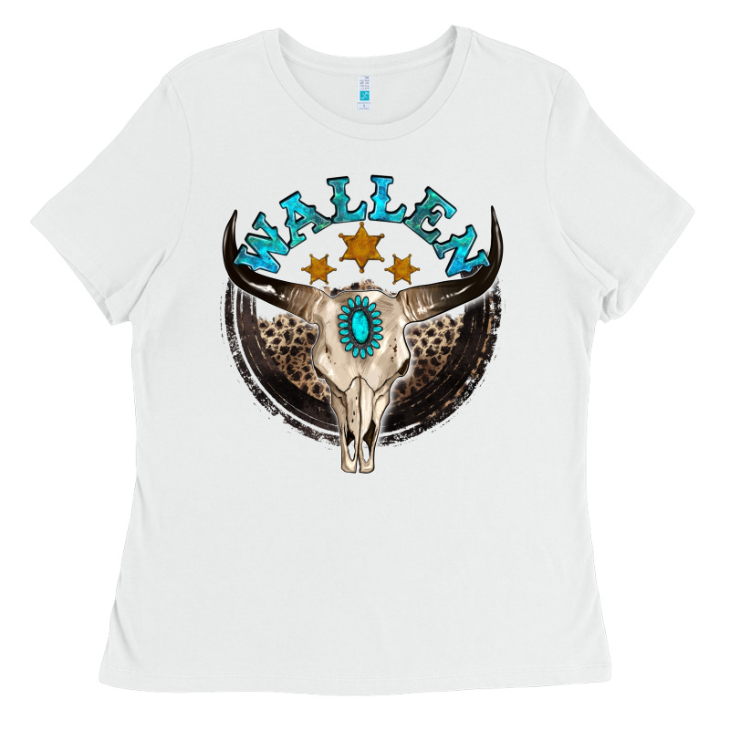 Wallen With Bull Skull Ladies Tee by NancyCooperArtShop | Teevron