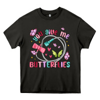 You Give Me Butterflies Heavy Core Tee | Teevron