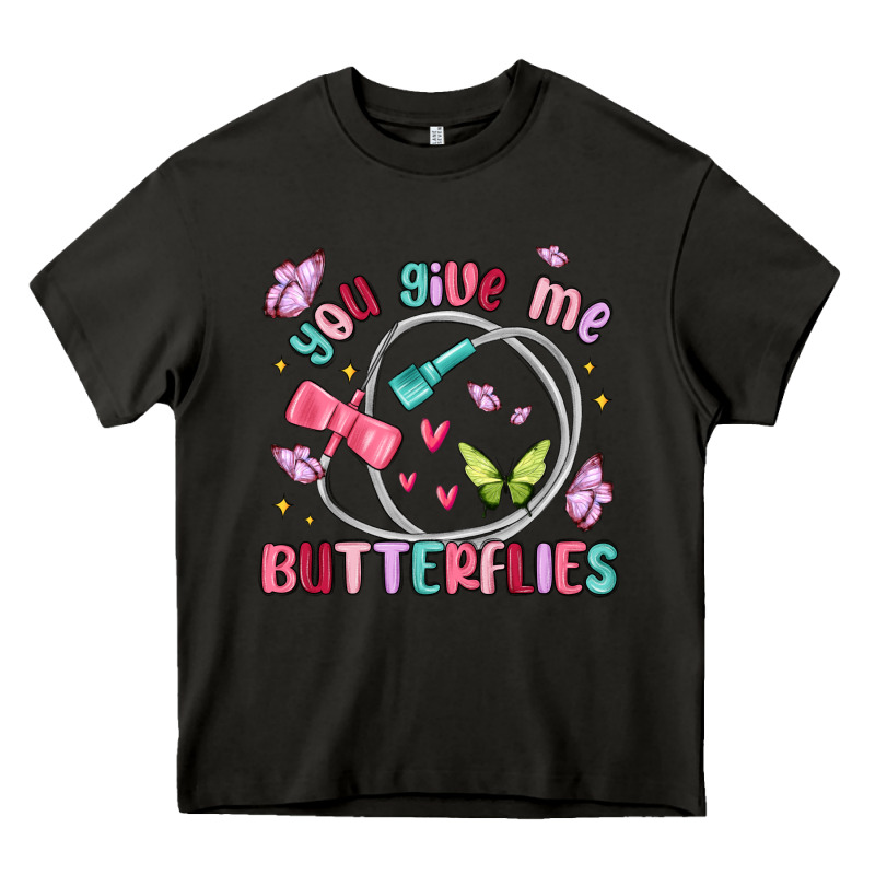 You Give Me Butterflies Heavy Core Tee by MaliasSmallBusiness | Teevron