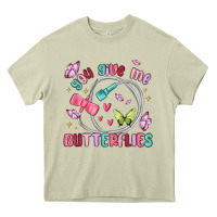 Mossy you give me butterflies Heavy Core Tee - MaliasSmallBusiness