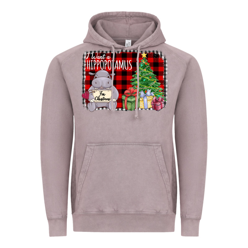 I Want Hippopotamus For Christmas Vintage Hoodie by Bettercallsaul | Teevron