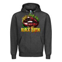 Charcoal Heather Future black queen Zipper Hoodie - FaDigitalArtStudio
