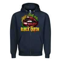 Navy Future black queen Zipper Hoodie - FaDigitalArtStudio