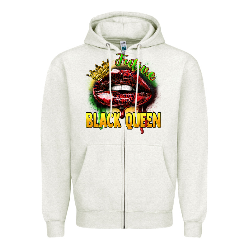 Future Black Queen Zipper Hoodie by FaDigitalArtStudio | Teevron