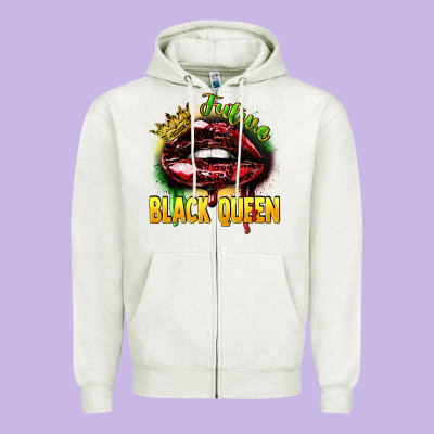 Future Black Queen Zipper Hoodie Designed By Fadigitalartstudio