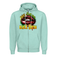 Seafoam Future black queen Zipper Hoodie - FaDigitalArtStudio