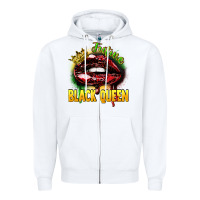 White Future black queen Zipper Hoodie - FaDigitalArtStudio
