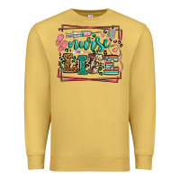 Antique Gold Nurse life leopard frame Premium Sweatshirt - LillyAllenDesigns
