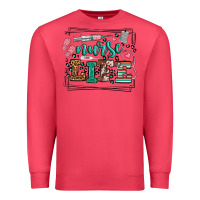 Cardinal Nurse life leopard frame Premium Sweatshirt - LillyAllenDesigns