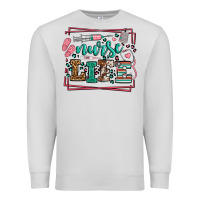 Dove Grey Nurse life leopard frame Premium Sweatshirt - LillyAllenDesigns