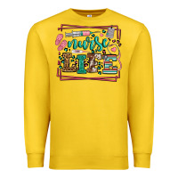 Lemon Nurse life leopard frame Premium Sweatshirt - LillyAllenDesigns