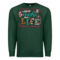 Sports Green Nurse life leopard frame Premium Sweatshirt - LillyAllenDesigns