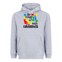 Heather Grey the magic is in our differences Heavyweight Hoodie - CowhideDigitalArt