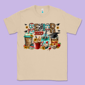 Senior 2023 Coffee Cups Classic Tee Designed By Jasminsmagicworld