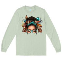 Matcha american football messy bun Long Sleeve Tee - texasbilliewilder