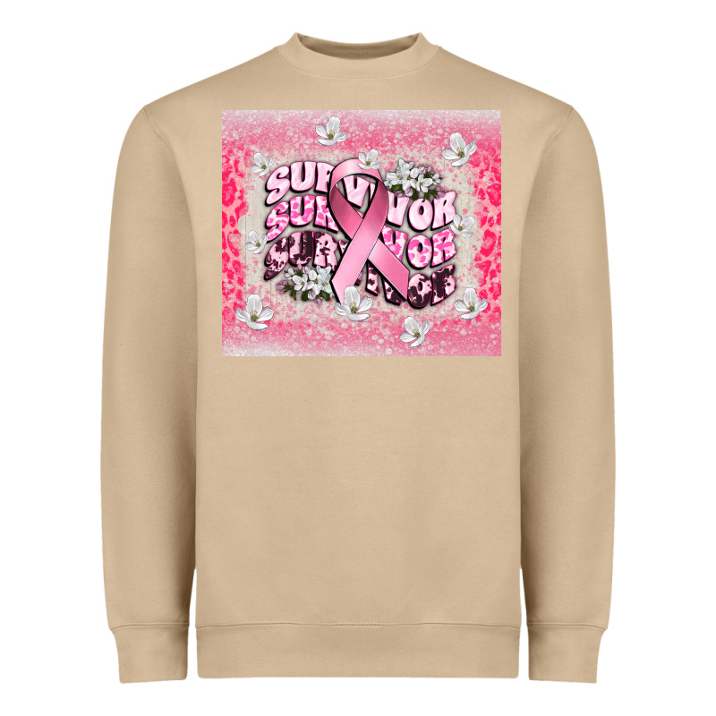Survivor Cancer Awareness Heavyweight Sweatshirt by CowGirlArtShop | Teevron