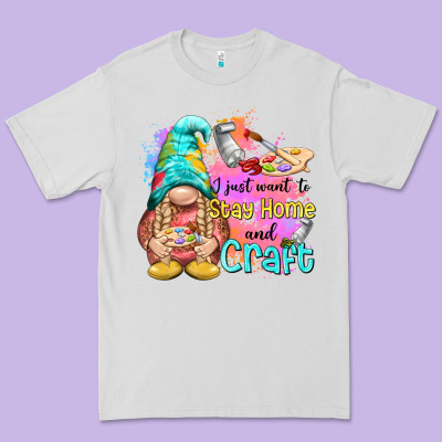 I Just Want Stay Home And Craft Premium Tee Designed By Nancycooperartshop