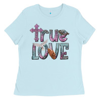 Baby Blue true love Ladies Tee - NancyCooperArtShop