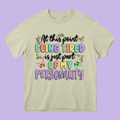 At This Point Being Tired Is Just Part Of My Perso Heavy Core Tee Designed By Maliassmallbusiness
