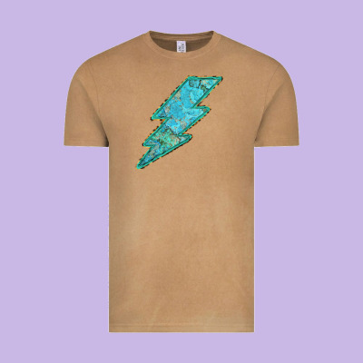 Turquoise Lightning Vintage Tee Designed By Bettercallsaul
