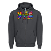 Smoke Peace love equality Zipper Hoodie - FaDigitalArtStudio