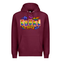 Burgundy Equal rights Premium Hoodie - FaDigitalArtStudio