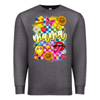 Charcoal Heather Mama Premium Sweatshirt - CowhideDigitalArt