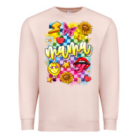 Pale Pink Mama Premium Sweatshirt - CowhideDigitalArt