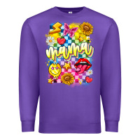 Purple Mama Premium Sweatshirt - CowhideDigitalArt