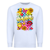 White Mama Premium Sweatshirt - CowhideDigitalArt