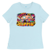 Baby Blue trippy hippie Ladies Tee - NancyCooperArtShop