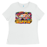 White trippy hippie Ladies Tee - NancyCooperArtShop