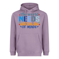 Lavender The world needs all kinds of minds Heavyweight Hoodie - CowhideDigitalArt