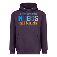 Plum The world needs all kinds of minds Heavyweight Hoodie - CowhideDigitalArt