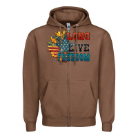 Chestnut Long live freedom Zipper Hoodie - FaDigitalArtStudio