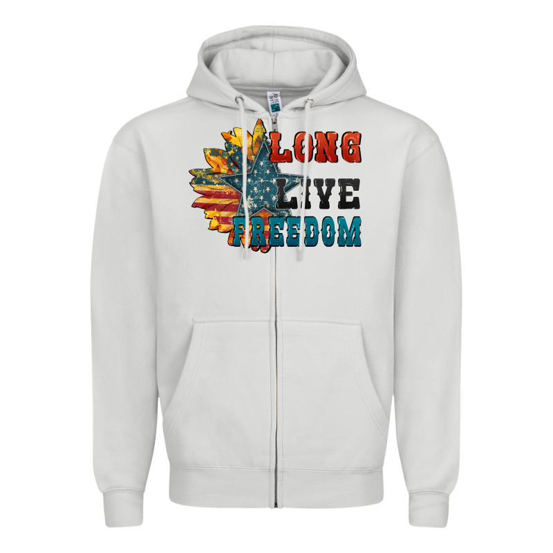 Long Live Freedom Zipper Hoodie by FaDigitalArtStudio | Teevron