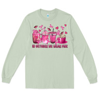 Matcha In October We Wear Pink with Breast Cancer Coffee Long Sleeve Tee - texasbilliewilder
