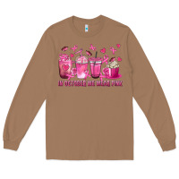 Toasted Coconut In October We Wear Pink with Breast Cancer Coffee Long Sleeve Tee - texasbilliewilder