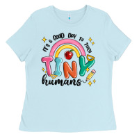 Baby Blue its a good day to teach tiny humans Ladies Tee - MaliasSmallBusiness