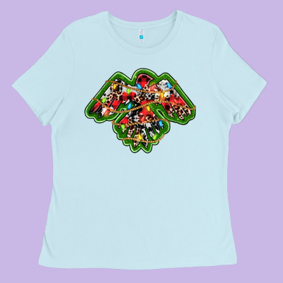 Christmas Western Thunderbird Ladies Tee Designed By Ranaportraitstore
