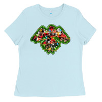 Baby Blue christmas western thunderbird Ladies Tee - RanaPortraitStore