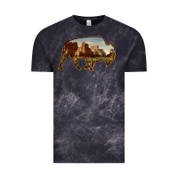 Cloud Black Bison Silhouette Desert Landscape Vintage Tee - Bettercallsaul