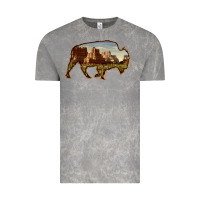 Cloud Rock Bison Silhouette Desert Landscape Vintage Tee - Bettercallsaul