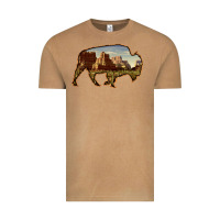 Vintage Camel Bison Silhouette Desert Landscape Vintage Tee - Bettercallsaul