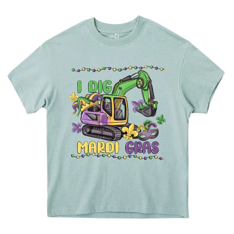 I Dig Mardi Gras Heavy Core Tee by MaliasSmallBusiness | Teevron