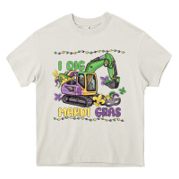 Cream i dig mardi gras Heavy Core Tee - MaliasSmallBusiness