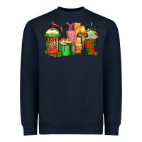 Navy christmas movie coffee cups Heavyweight Sweatshirt - CowGirlArtShop