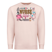 Pale Pink Western Nurse Life Premium Sweatshirt - LillyAllenDesigns