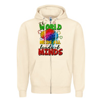 Sandshell The world needs all kinds of minds Zipper Hoodie - FaDigitalArtStudio