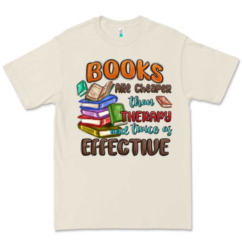Books Are Cheaper Than Therapy Premium Tee by MaliasSmallBusiness | Teevron